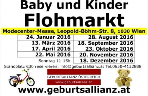 Baby und Kinderflohmarkt der Geburtsallianz Wien