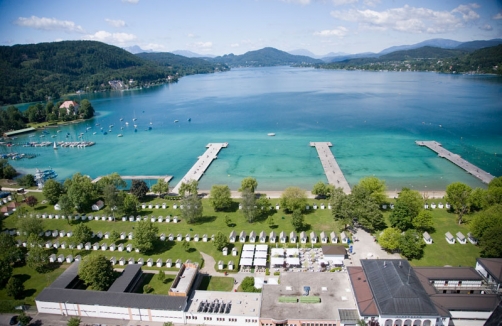 Strandbad Klagenfurt - Das Strandbad aus der Vogelperspektive