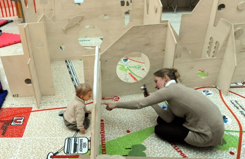 Spielstation "Die lebendige Stadt" im Wien Museum Karlsplatz, Atrium