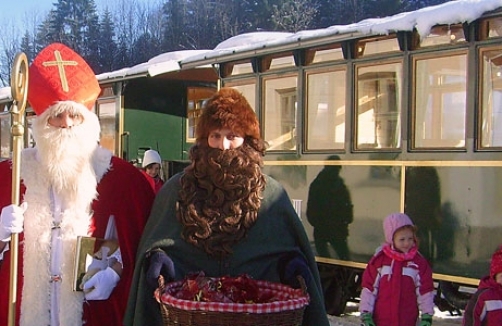 Nikolausfahrt mit dem Wälderbähnle (Bregenzerwaldbahn-Museumsbahn)