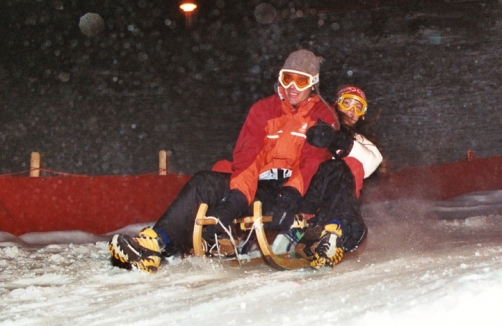 Rodeln auf der Bergeralm 