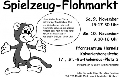Spielzeugflohmarkt im Pfarrzentrum Hernals