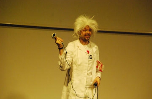 Professor ScieMan in der Siemens City