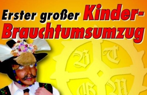 1. grosser Kinderbrauchtumsumzug in Mühlau