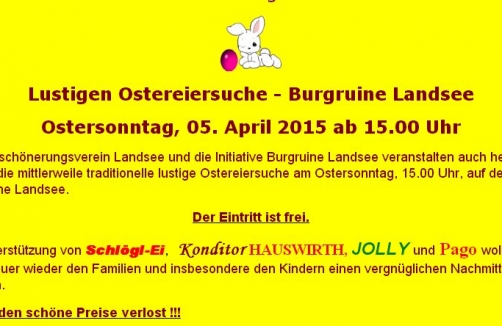 Ostereiersuche auf der Burgruine Landsee