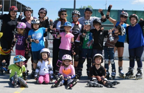Inlineskate-Kurs für die ganze Familie