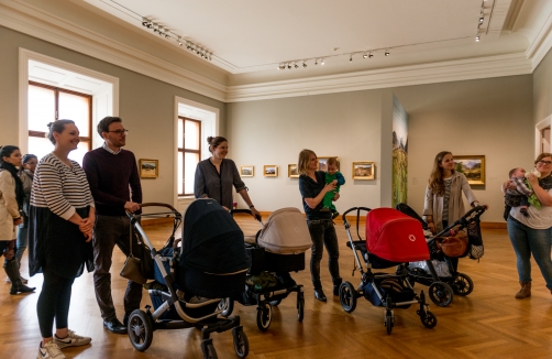 Mit Baby im Museum im Schloss Belvedere