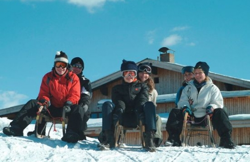 Rodeln auf der Bergeralm 