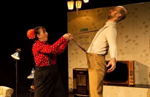 Clownin Fantasie und der Lange Lackel im FRida & freD KNOPFtheater