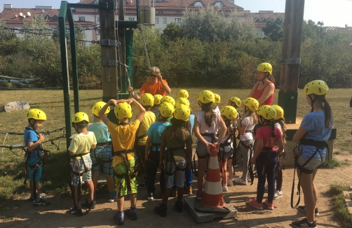 Schulausflug in den Donauinsel Kletterpark