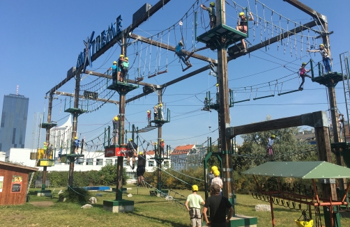 Schulausflug in den Donauinsel Kletterpark