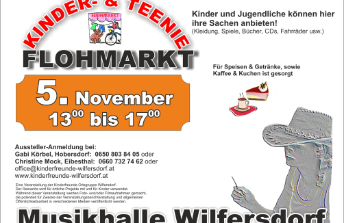 Kinder- & Teenie Flohmarkt 2023, Musikhalle Wilfersdorf