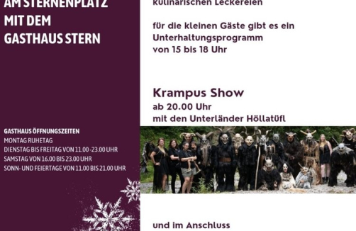 Weihnachtsmarkt, Krampusshow & Party