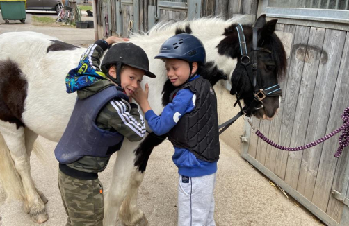 Kindergeburtstag mit unseren Pony's bei den Hofkindern!
