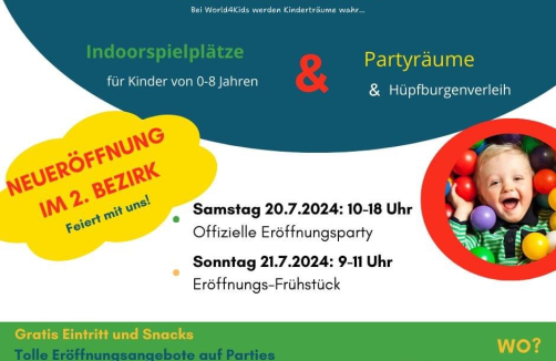  Kindergeburtstagsparty im World4Kids 1020 Wien