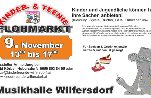 Kinder- & Teenie Flohmarkt 2025, Musikhalle Wilfersdorf