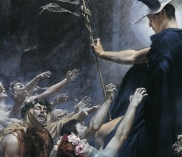 ©Belvedere Wien, Adolf Hirémy-Hirschl, Die Seelen am Acheron, 1898, Detail, Belvedere, Wien, Inv. Nr. 942