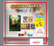 GEWINNSPIEL - CINEPLEXX MONATSSPARER FAMILY DAY