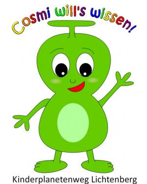 Eine Karikatur eines grünen Außerirdischen.