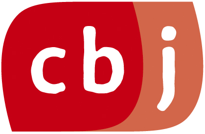 Rotes und orangefarbenes Logo mit weißen Kleinbuchstaben "cbj" in einer runden, verspielten Schriftart.